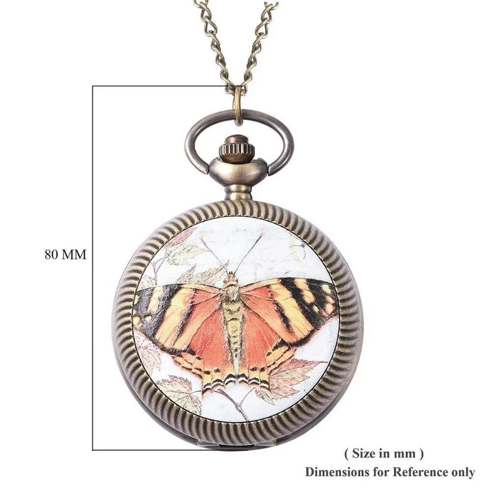 STRADA Butterfly Pocket Watch